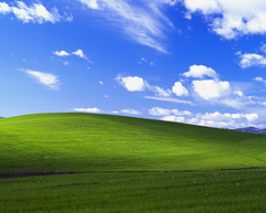 O papel de parede original &quot;Bliss&quot; para Windows XP (Fonte de imagem: Wikipedia)