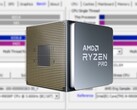 O PRO 5750G do Ryzen 7 PRO irá utilizar as tecnologias PRO da AMD voltadas para os negócios e os recursos de segurança aprimorados. (Fonte de imagem: AMD/CPU-Z - editado)