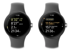 UI de exercício do Pixel Watch (imagem via Google)