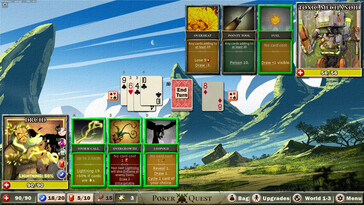 Na foto: Uma captura de tela do jogo Poker Quest: Swords and Spades.