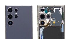 O primeiro vídeo de desmontagem do Samsung Galaxy S24 Ultra mostra o sistema de resfriamento maior e a câmara de vapor maior. (Imagem: PBKReviews)