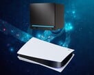 A Steam Machine vista acima do console PS5