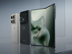 O Razr Fold vem nas cores Blackened Blue e Lily White, certificadas pela Pantone. (Fonte da imagem: Motorola)