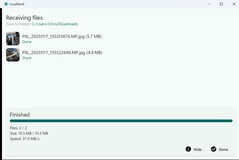 Fotos enviadas - tudo pronto