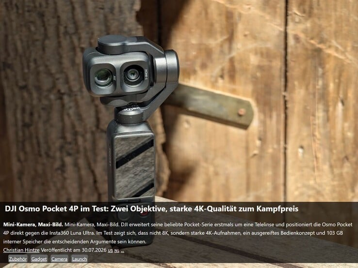 A nossa análise do DJI Osmo Pocket 4P