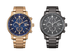 O Citizen CA0843-89L (à esquerda) e o CA0847-88H (à direita), fotografados em um fundo branco. (Fonte da imagem: @plus9time no Instagram)