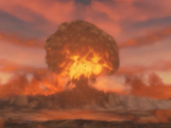 A bomba nuclear na sequência de introdução do Fallout 4