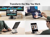 O Anker 8 em 1 USB-C Hub e o suporte para comprimidos tem capacidade de carga de pass-through. (Fonte de imagem: Anker)