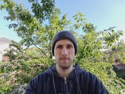 Uma selfie com a lente frontal de 13 megapixels