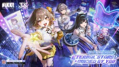 T.T. STAR ocupa o centro do palco em Goddess of Victory: Arte do aniversário de 3,5 anos da NIKKE, antes do show real de amanhã na Tower Bridge, em Londres.