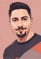 Imagem gerada com o Portrait Studio AI no modo "Comic".