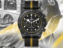 O Tudor Pelagos FXD Chrono Yellow (na foto) apresenta uma caixa proprietária de 43 mm em composto de carbono com acabamento fosco. (Fonte da imagem: Tudor)