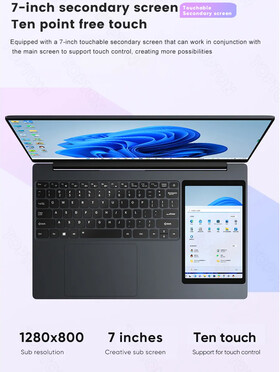 Design de tela dupla do laptop (Fonte da imagem: Aliexpress)