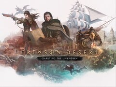 Arte da capa do DLC “Crimson Desert: Charting the Unknown”.