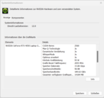 Informações do sistema da Nvidia