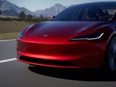 A frente do Tesla Model 3 atualizado é uma das mudanças mais drásticas na estética do veículo. (Fonte da imagem: Tesla)