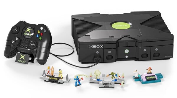 O Conjunto de Construção Mattel Brick Shop Microsoft XBOX.