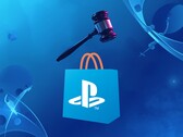 Logotipo da PlayStation Store exibido sob o martelo