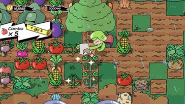 Na imagem: Uma captura de tela de gameplay de Super Farming Boy.