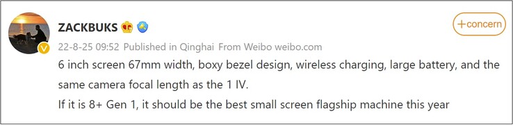 Comentários de Sony Xperia 5 IV. (Fonte da imagem: Weibo - tradução automática)