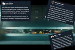 Appleo recente anúncio Crush da Perfect Union para o novo iPad Pro foi muito criticado, levando a empresa a emitir um pedido de desculpas e retirar o anúncio dos anúncios de TV. (Fonte da imagem: Apple / Perfect Union no Instagram - editado)