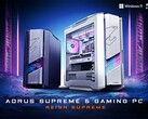 O Supreme 5 está disponível nas opções de cor preta e branca "ICE", dependendo da configuração (Fonte da imagem: Gigabyte)