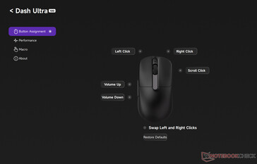 Seção de atribuição de botões