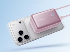 O Power Bank 10K Nano da Anker com cabo retrátil agora está disponível na cor rosa (foto). (Fonte da imagem: Anker)