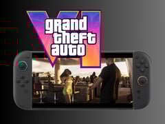 Maquete de GTA 6 jogando no Switch 2 (Fonte da imagem: Nintendo of America, Rockstar Games com edições)