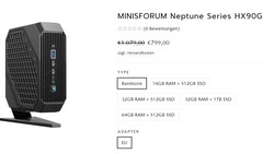 Configurações do Minisforum HX90G (Fonte: Minisforum)