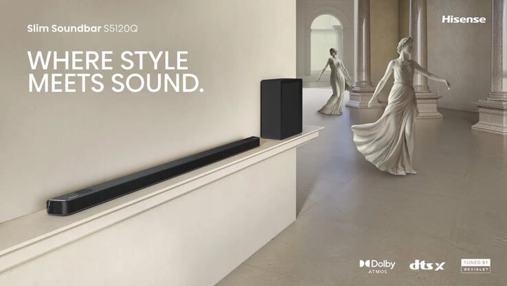 A barra de som slim Hisense S5120Q (Fonte da imagem: Hisense)