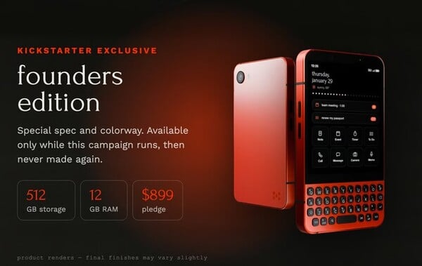 O Minimal Phone 2 Founders Edition possui mais memória RAM e uma cor especial.