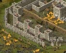 Uma imagem mostrando um castelo em Stronghold: Definitive Edition, agora à venda no Steam.