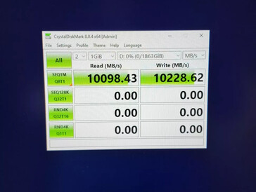 Desempenho do controlador Phison E26 no CrystalDiskMark. (Fonte da imagem: Hardware do Tom)