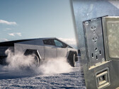 O Tesla Cybertruck parece ter três tomadas elétricas montadas na cama, oferecendo um grau de versatilidade aos seus futuros proprietários. (Fonte da imagem: TFLEV no YouTube)