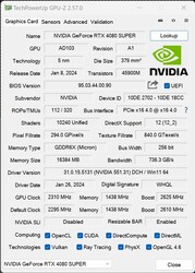 GPU-Z - OC de 1 clique ativado