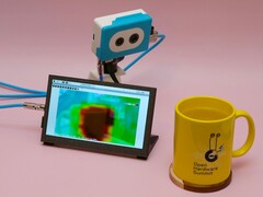 Vista térmica de uma caneca quente (Fonte da imagem: Adafruit)