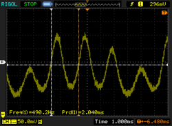 PWM cintilando a 1% - 15% de brilho