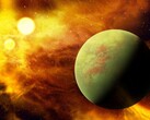 Ilustração de um artista mostrando um exoplaneta com duas estrelas. (Fonte da imagem: Terranaut - Pixabay)