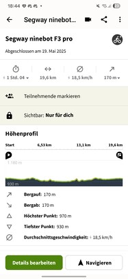 Ninebot F3 Pro Route