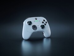 Ângulo lateral do Razer Wolverine V3 Pro White (Fonte da imagem: Razer)