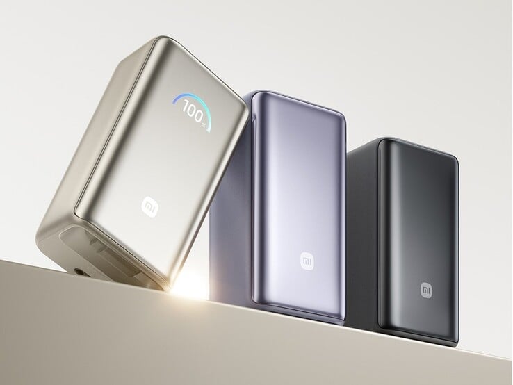 O power bank está disponível em três opções de cor
