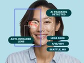 O revestimento de óculos Zenni Optical ID Guard em tom rosa ajuda a bloquear ameaças à segurança facial, impedindo varreduras faciais completas. (Fonte da imagem: Zenni Optical)