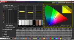CalMAN ColorChecker (espaço de cor alvo DCI-P3)