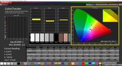 CalMAN ColorChecker (espaço de cor alvo DCI-P3)