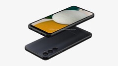 Uma nova renderização do &quot;Galaxy A05s&quot;. (Fonte: OnLeaks x MySmartPrice)