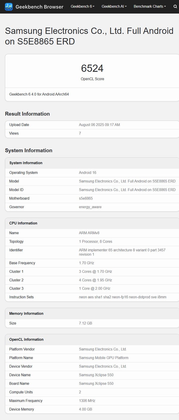 (Fonte da imagem: Geekbench)