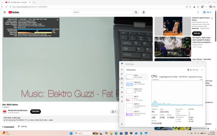 Reprodução perfeita de vídeo 4K60 com aceleração por GPU e exatamente zero fotogramas perdidos registados