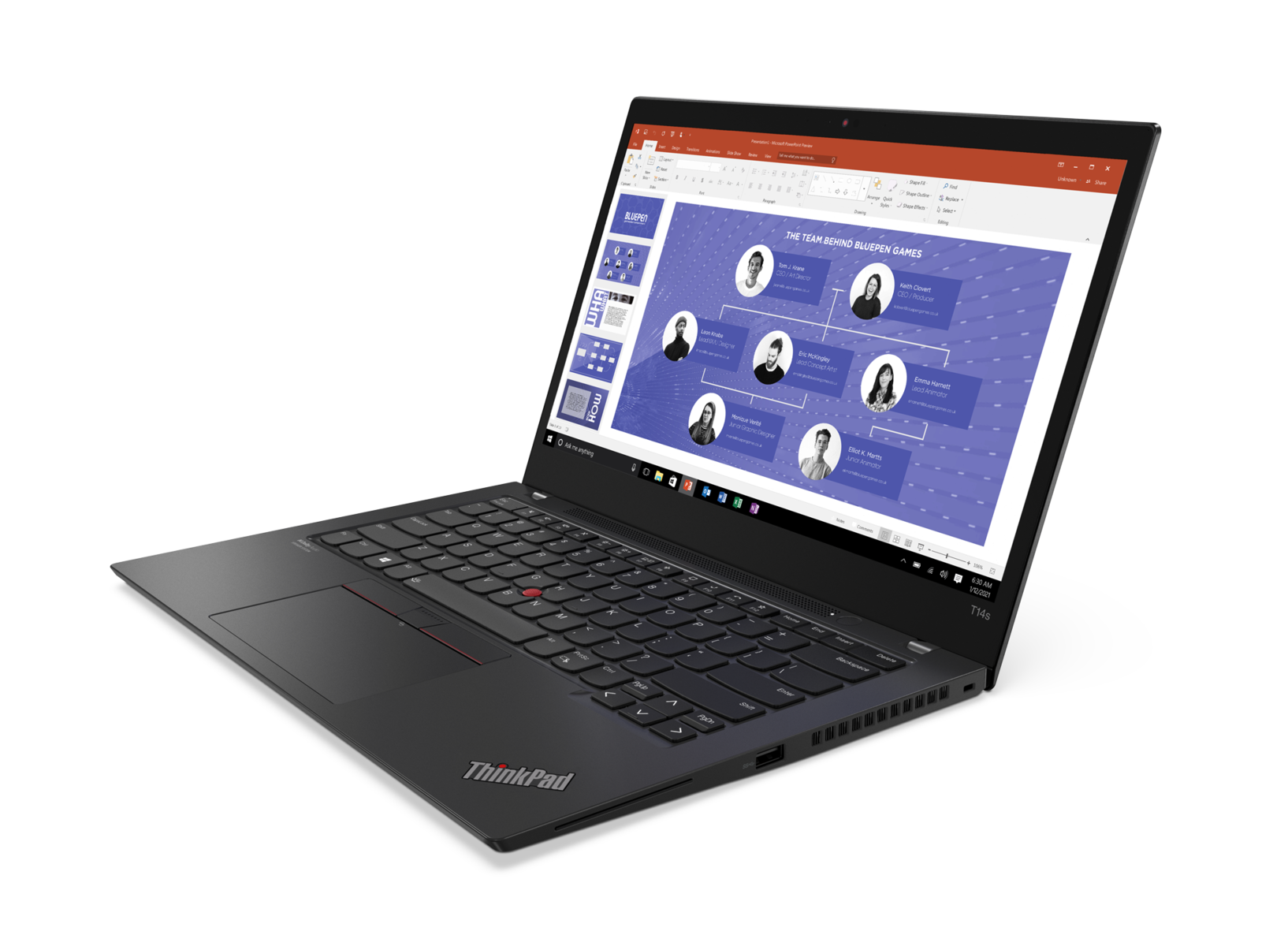 ThinkPad T14s Gen 2 AMD Ryzen／32GB／512GB Novo Lenovo ThinkPad T14s Gen 2 permanece com 16:9 e adota