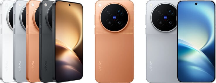 Opções de design e cores da série Vivo X500 Pro